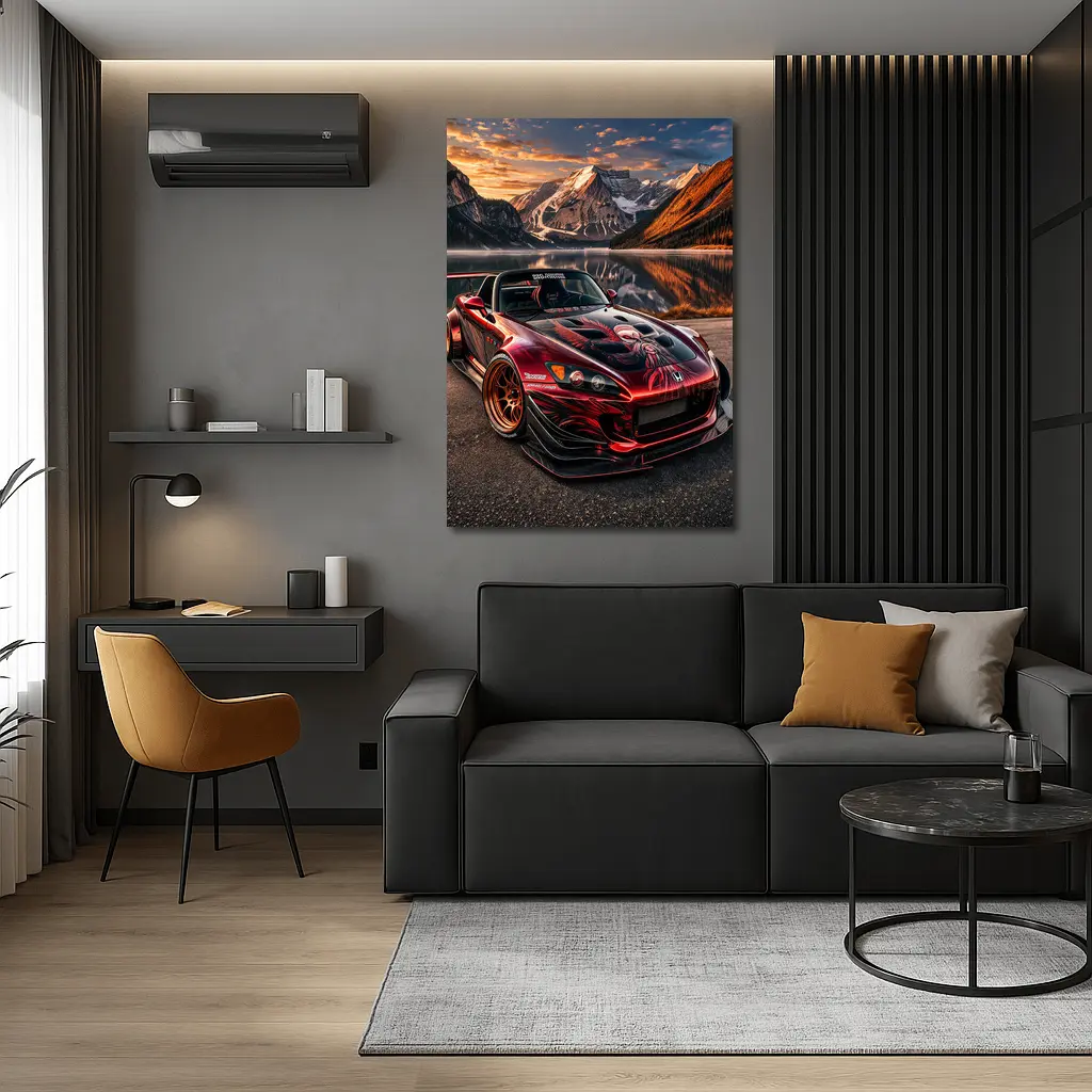 Honda S2000 Wide Body Mountain Lake Sunset – Wall Art