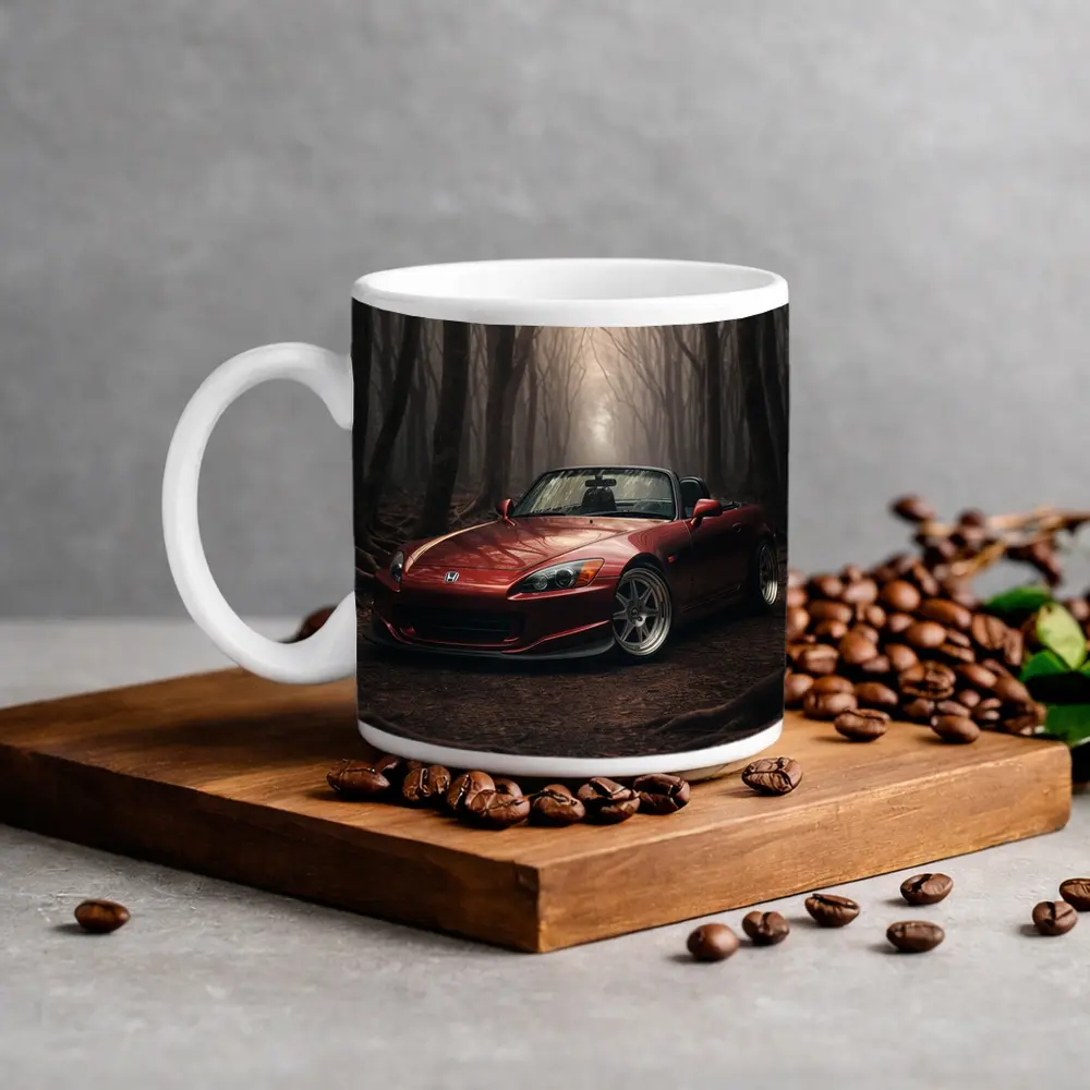Honda S2000 Red Roadster Misty Forest – Mugs
