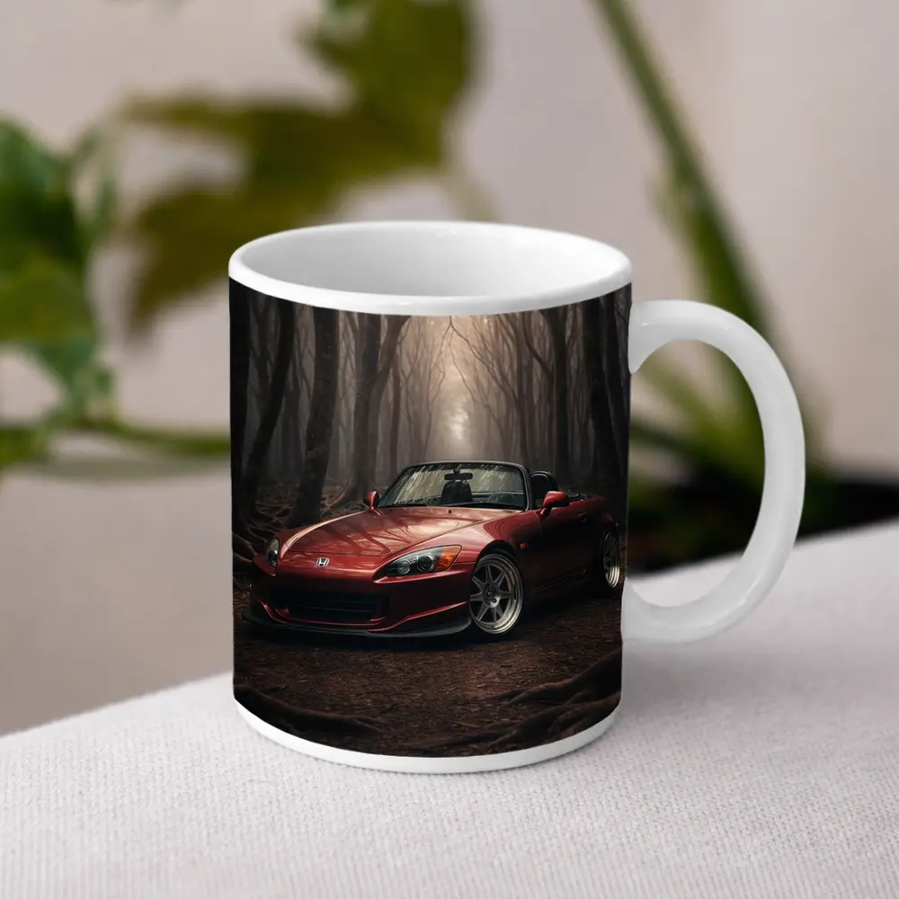 Honda S2000 Red Roadster Misty Forest – Mugs