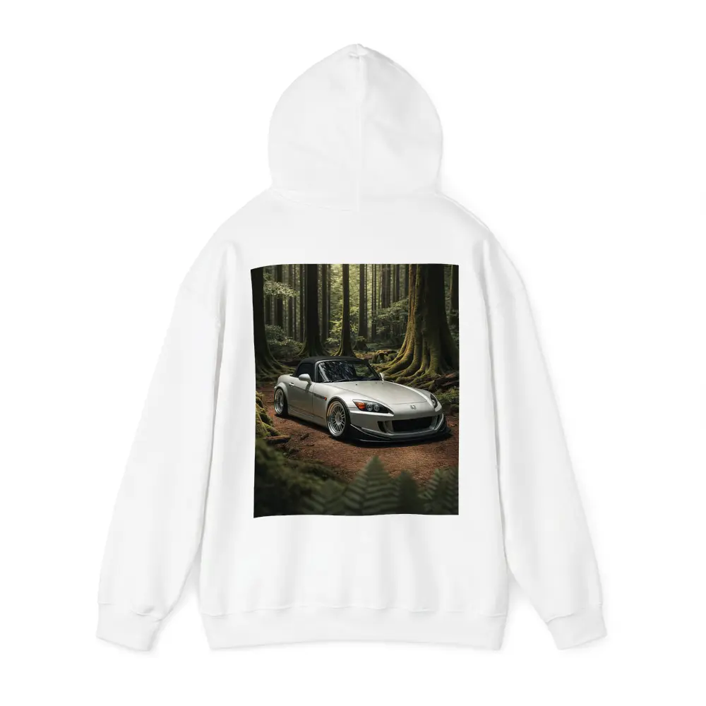 Honda S2000 Parked Deep Forest Setting – Hoodies