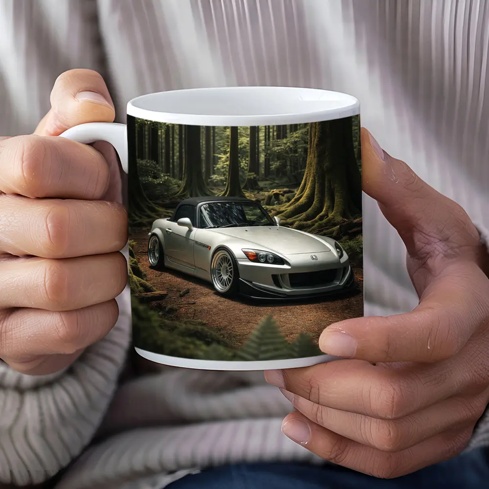 Honda S2000 Parked Deep Forest Setting – Mugs