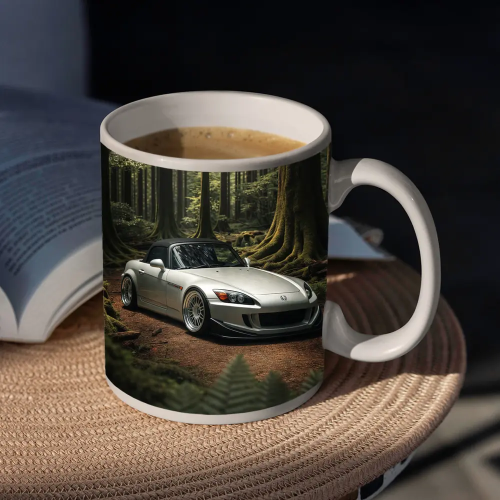 Honda S2000 Parked Deep Forest Setting – Mugs