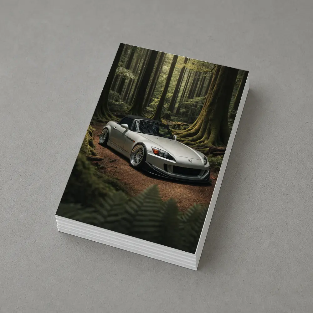 Honda S2000 Parked Deep Forest Setting – Postcards