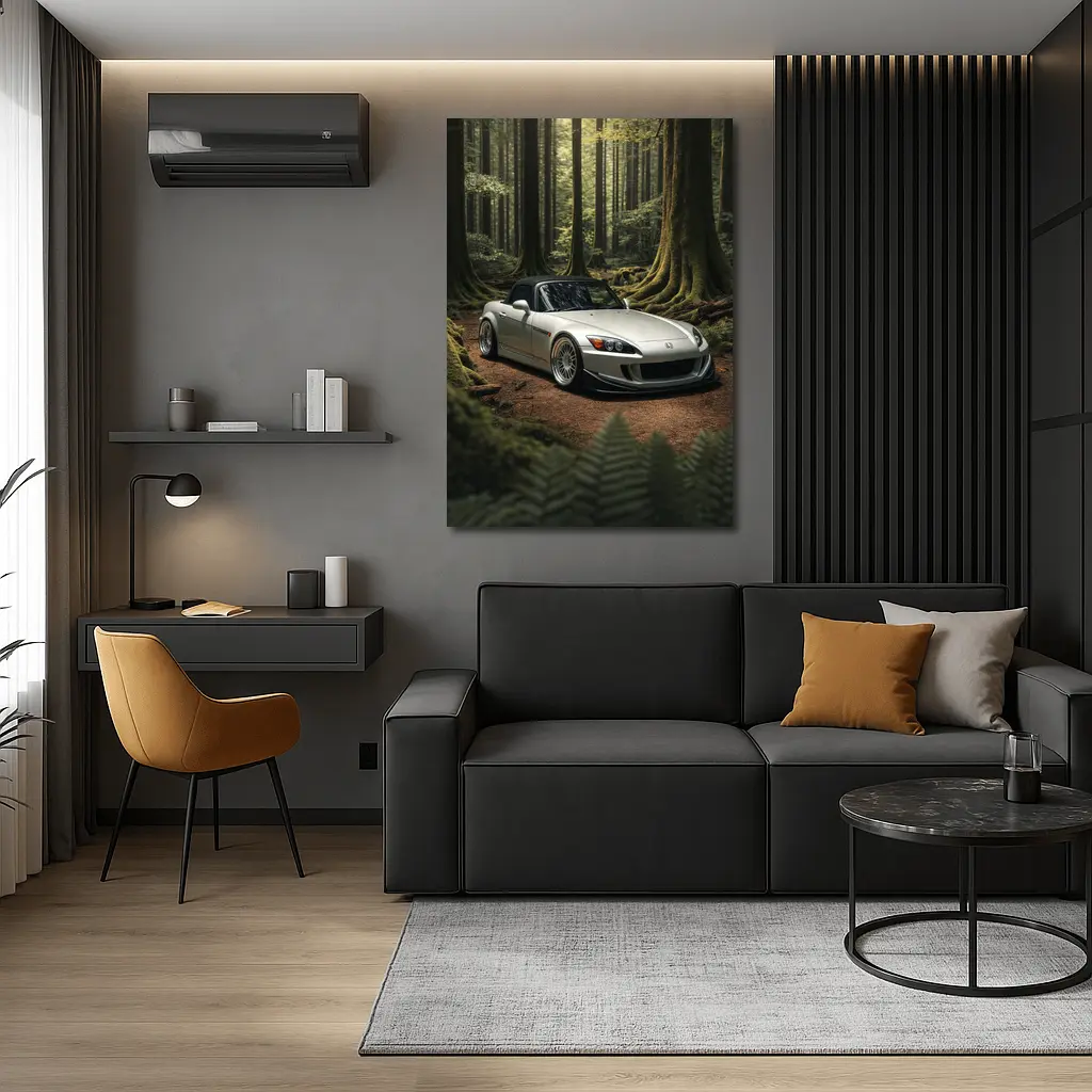 Honda S2000 Parked Deep Forest Setting – Wall Art