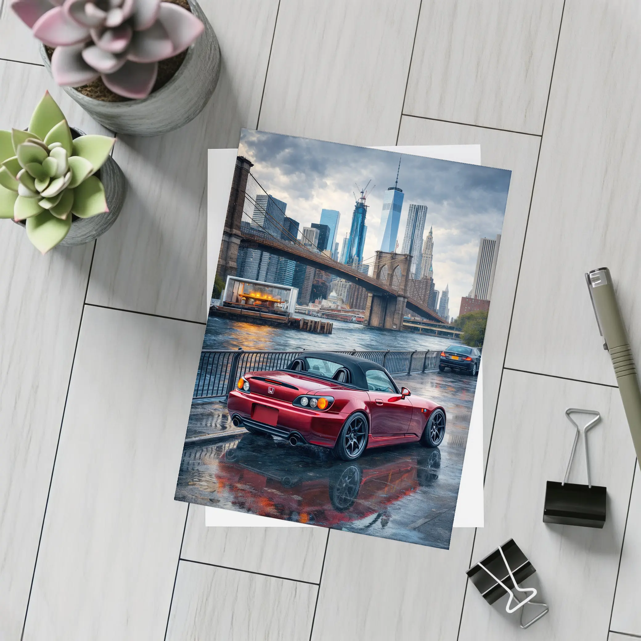 Honda S2000 Red Sports Car New York – Postcards