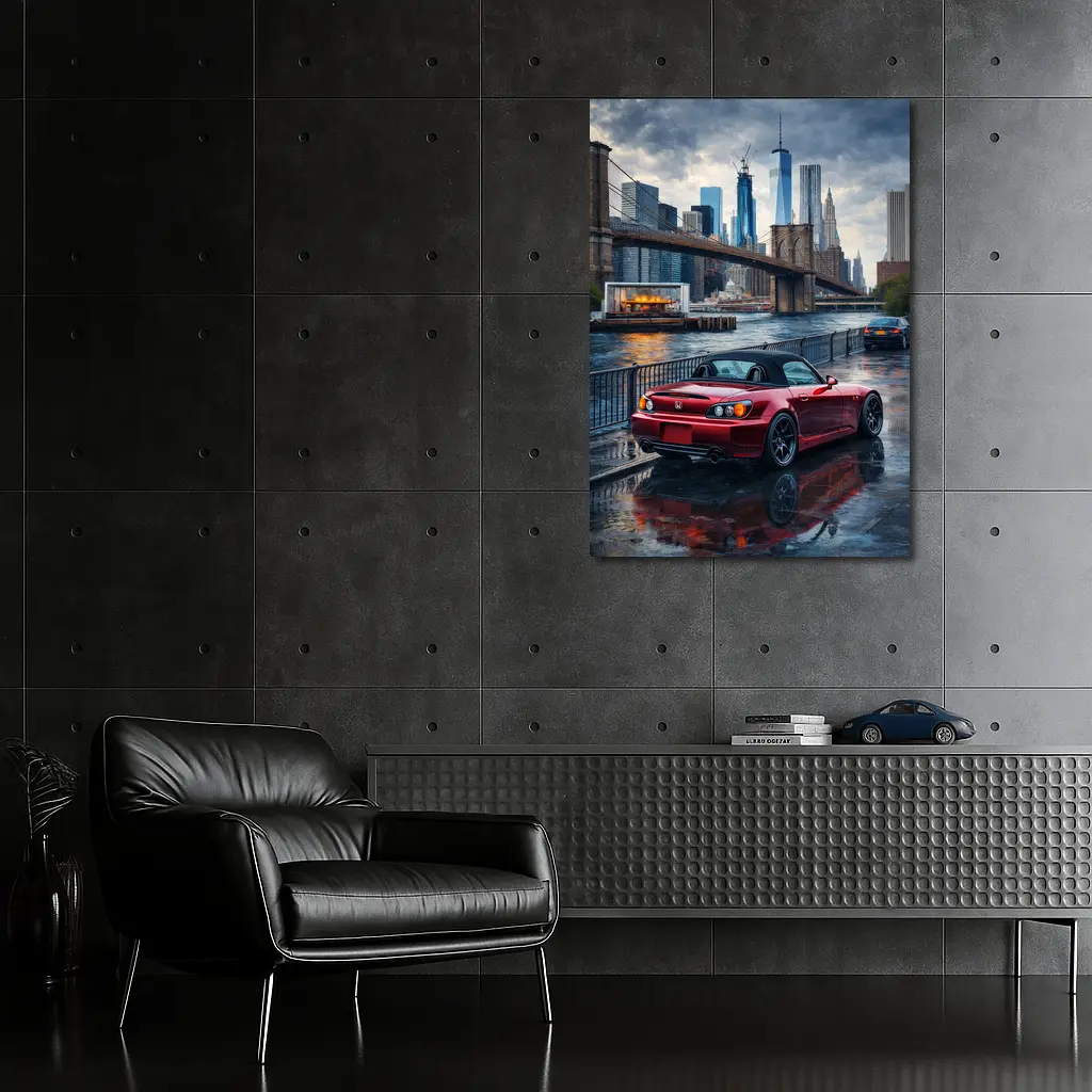 Honda S2000 Red Sports Car New York – Wall Art