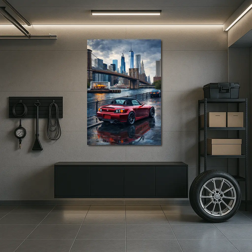 Honda S2000 Red Sports Car New York – Wall Art
