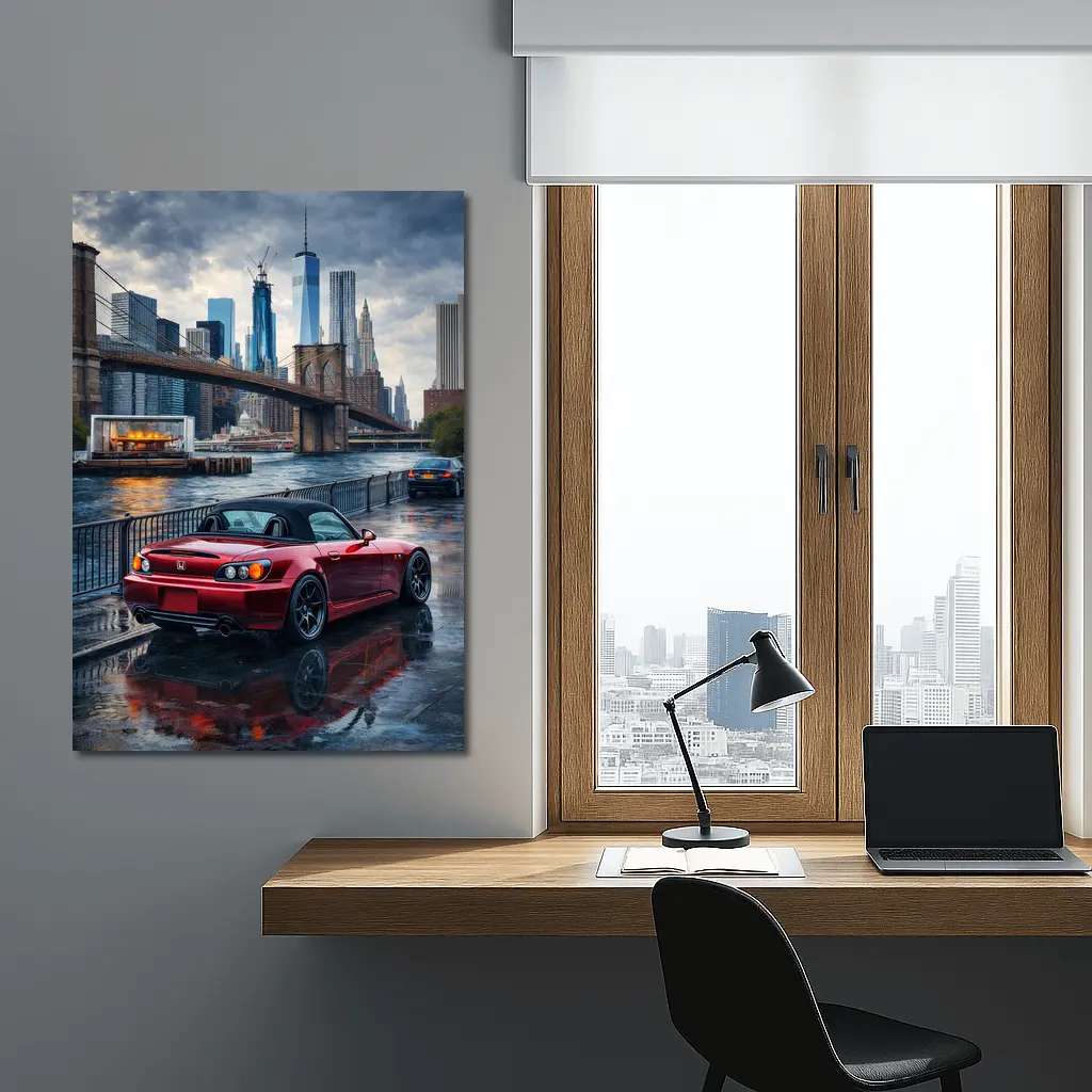 Honda S2000 Red Sports Car New York – Wall Art