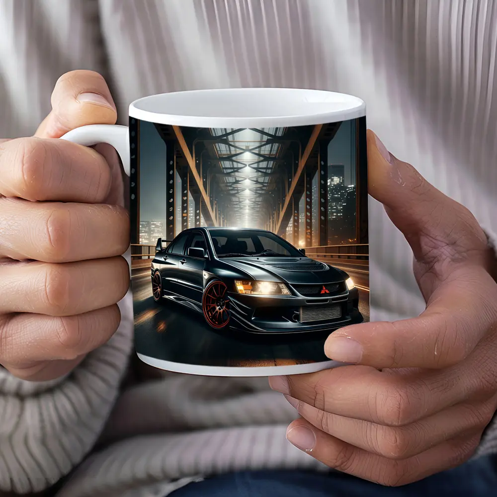 Mitsubishi Lancer Evolution Night Bridge Drive – Mugs