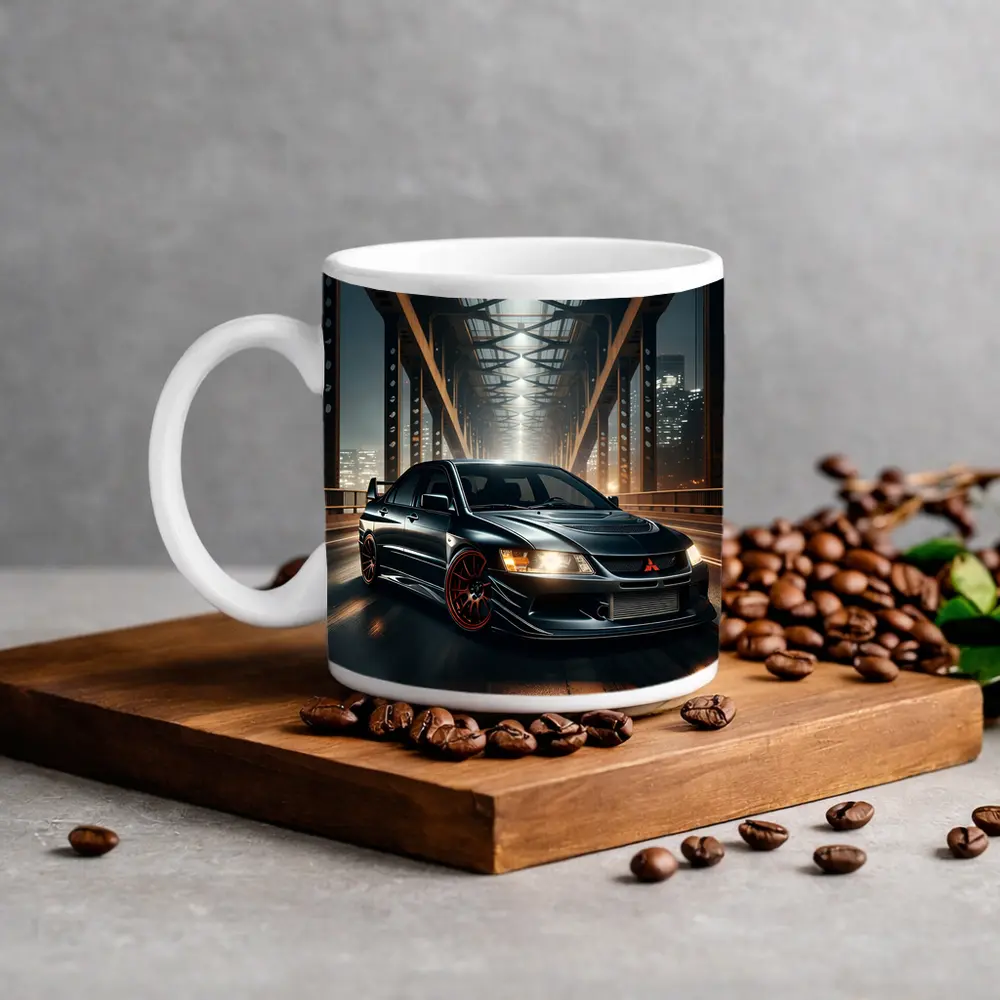 Mitsubishi Lancer Evolution Night Bridge Drive – Mugs