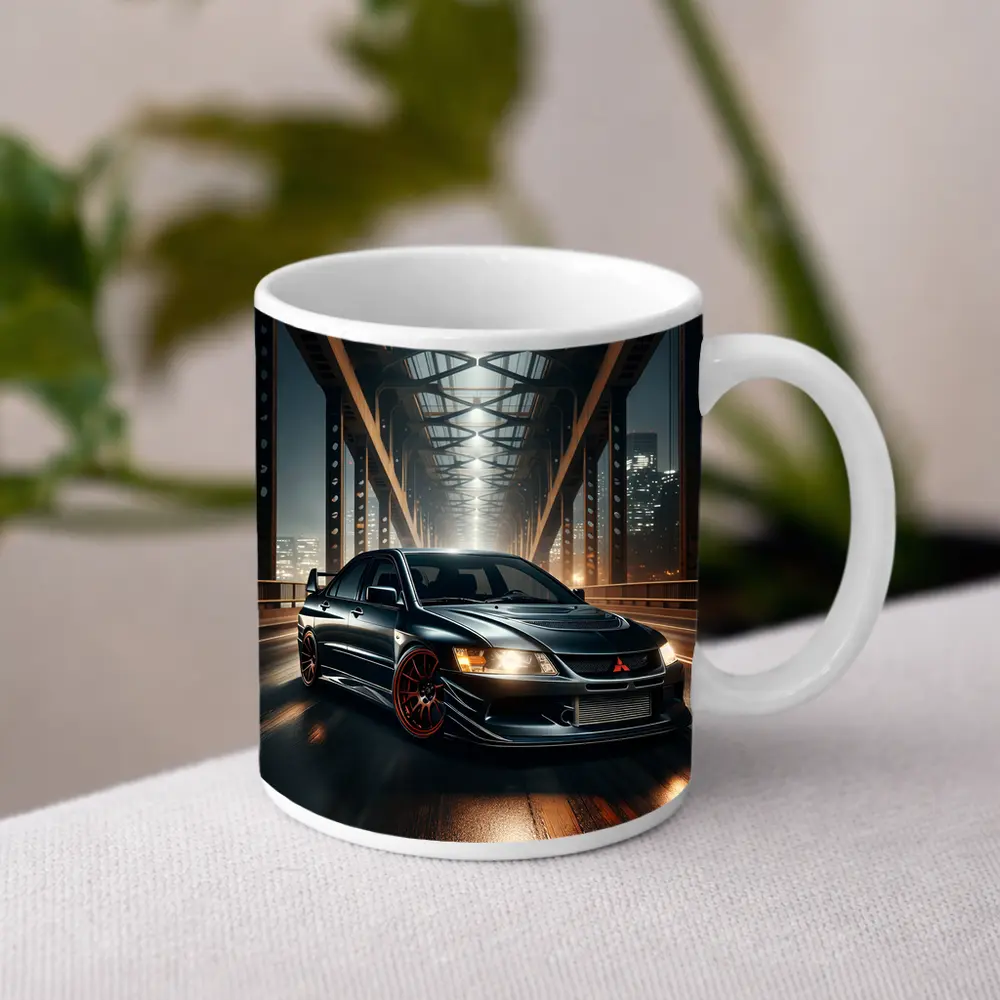 Mitsubishi Lancer Evolution Night Bridge Drive – Mugs