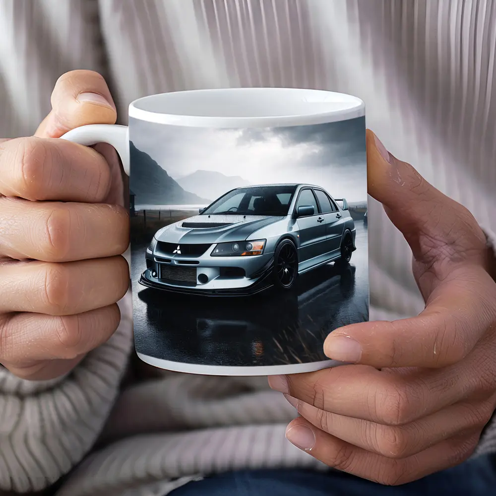 Mitsubishi Lancer Evolution Rainy Day Drive – Mugs