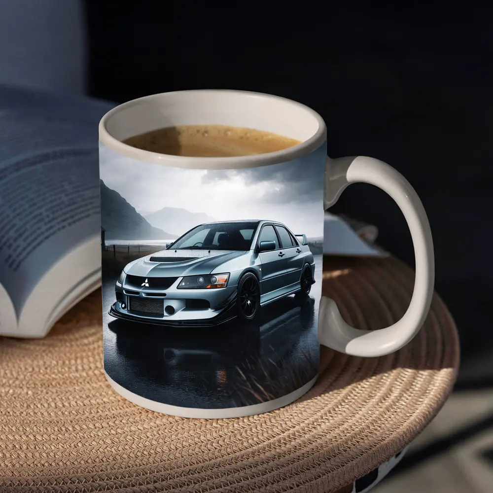 Mitsubishi Lancer Evolution Rainy Day Drive – Mugs