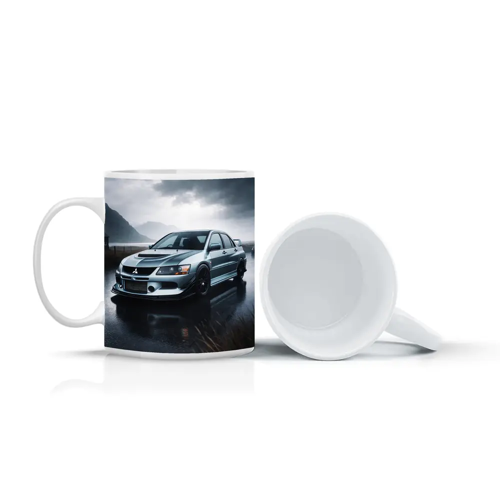 Mitsubishi Lancer Evolution Rainy Day Drive – Mugs