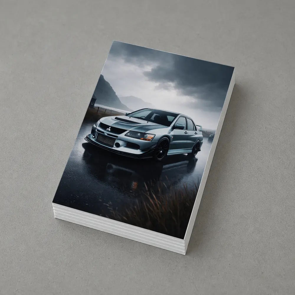 Mitsubishi Lancer Evolution Rainy Day Drive – Postcards
