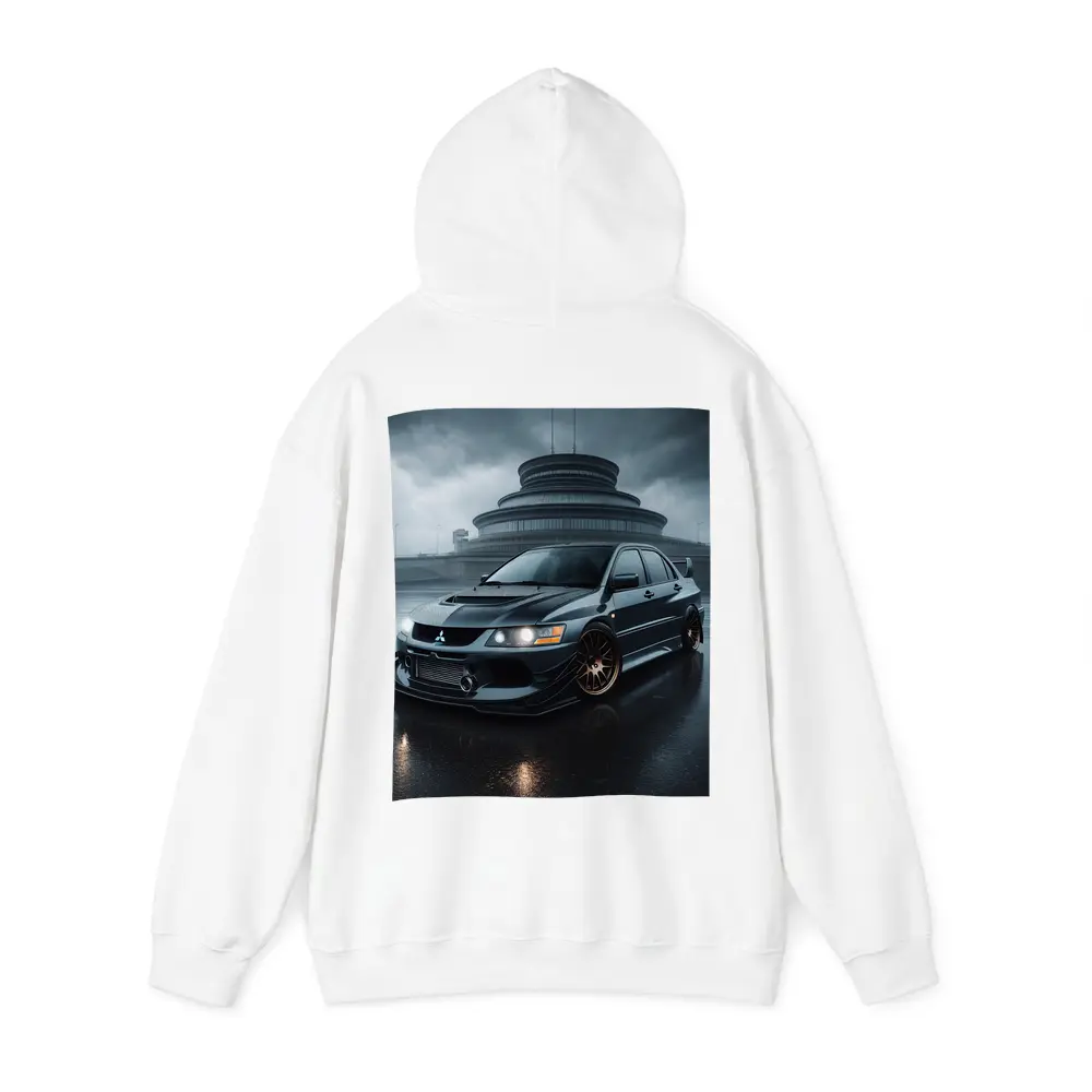 Mitsubishi Lancer Evolution Rainy Dark Skies – Hoodies