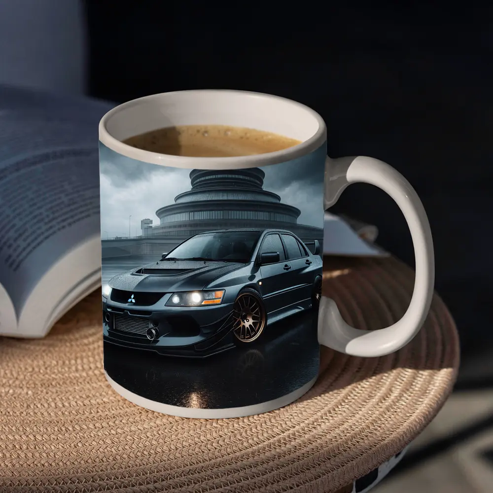 Mitsubishi Lancer Evolution Rainy Dark Skies – Mugs