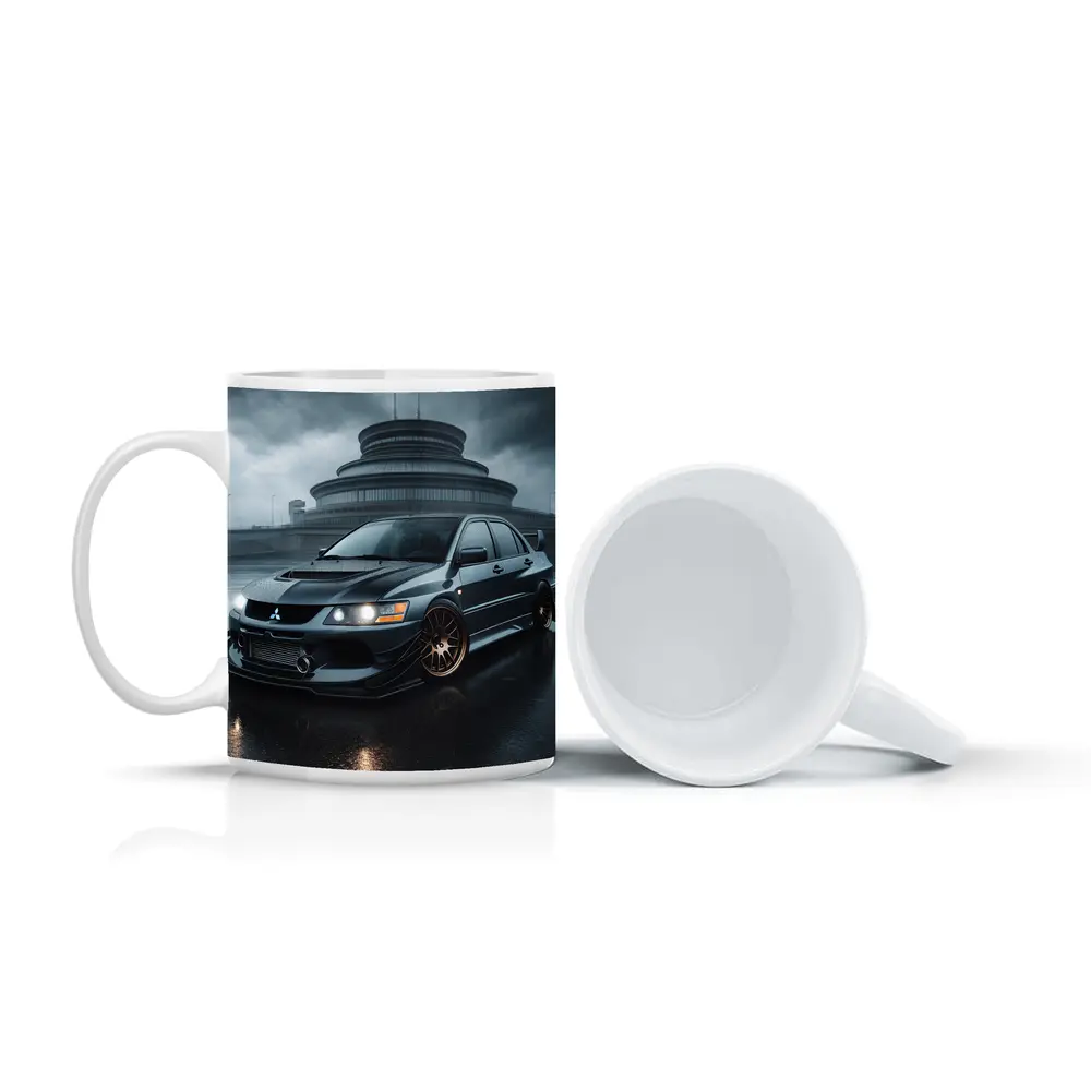 Mitsubishi Lancer Evolution Rainy Dark Skies – Mugs