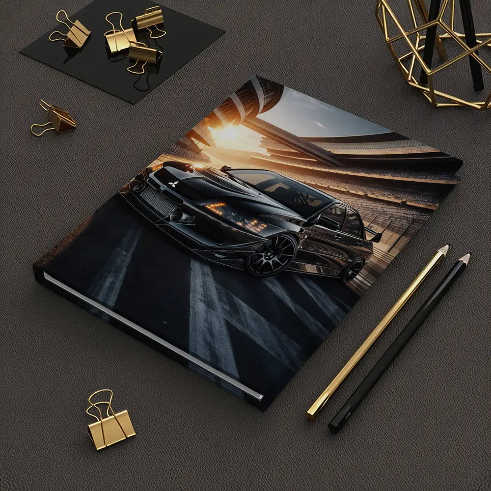 Mitsubishi Lancer Evolution Black Track Sunset – Notebooks