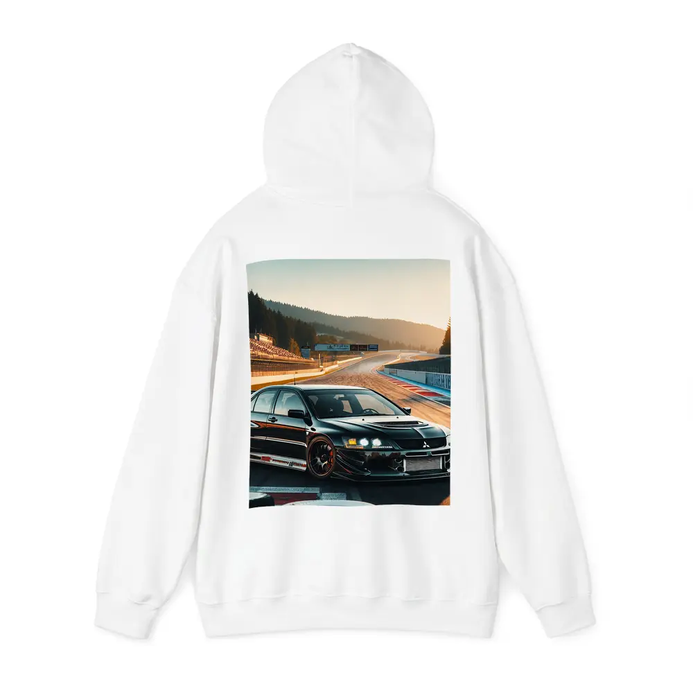Mitsubishi Lancer Evolution Black Race Track – Hoodies
