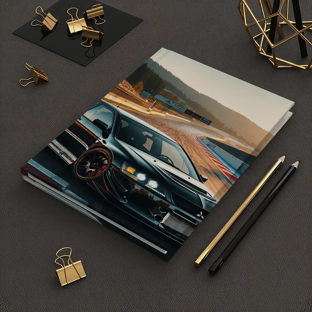Mitsubishi Lancer Evolution Black Race Track – Notebooks