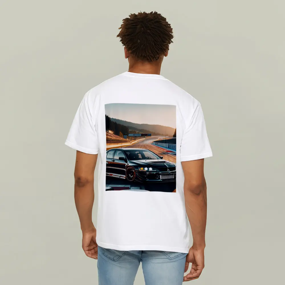 Mitsubishi Lancer Evolution Black Race Track – T-Shirts