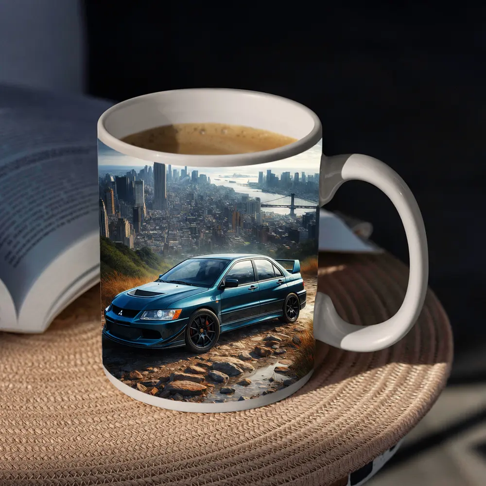 Mitsubishi Lancer Evolution New York City Skyline – Mugs