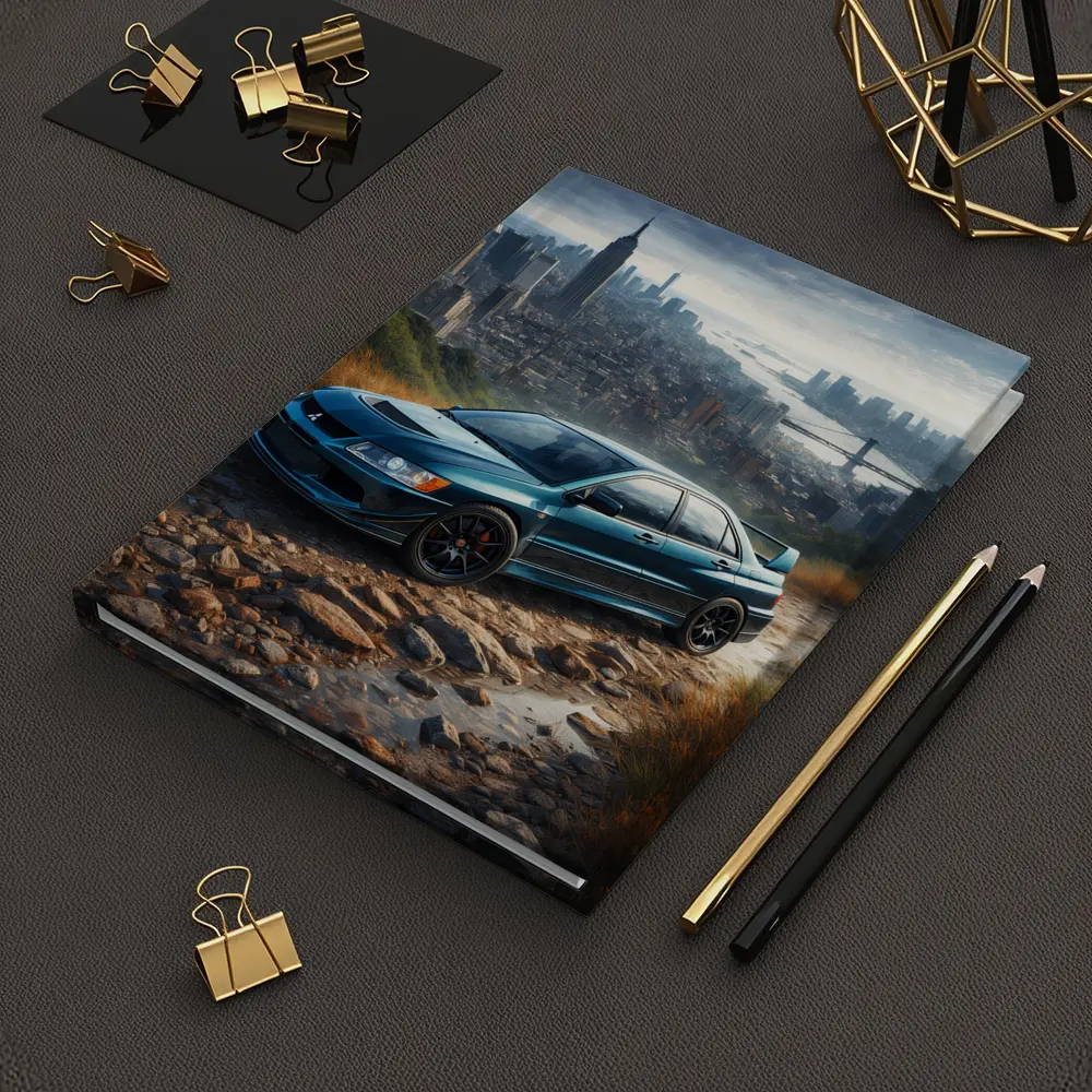 Mitsubishi Lancer Evolution New York City Skyline – Notebooks