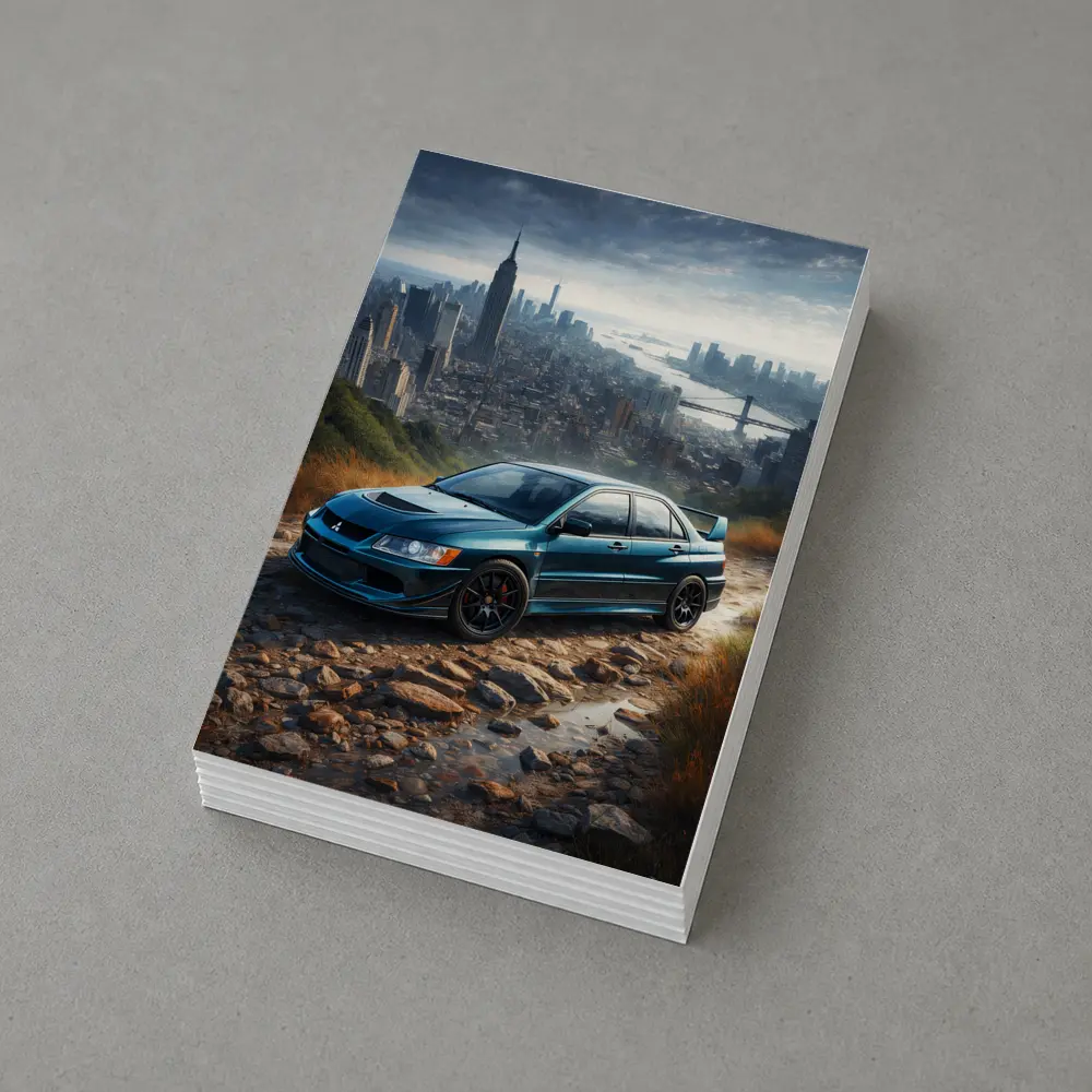 Mitsubishi Lancer Evolution New York City Skyline – Postcards