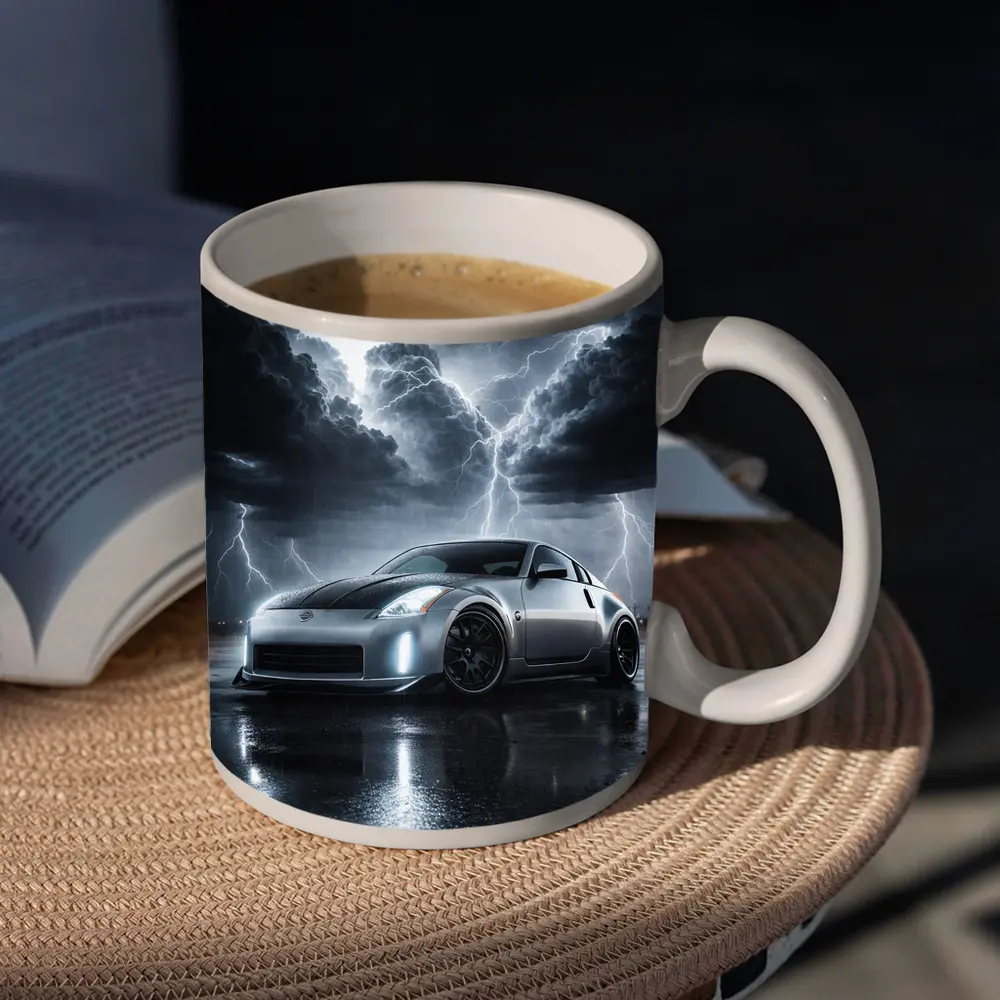 Nissan 350Z Silver Storm Lightning Night – Mugs