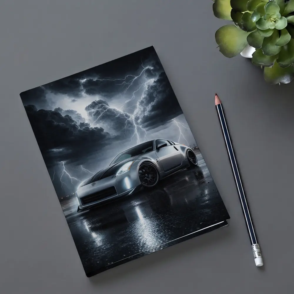 Nissan 350Z Silver Storm Lightning Night – Notebooks