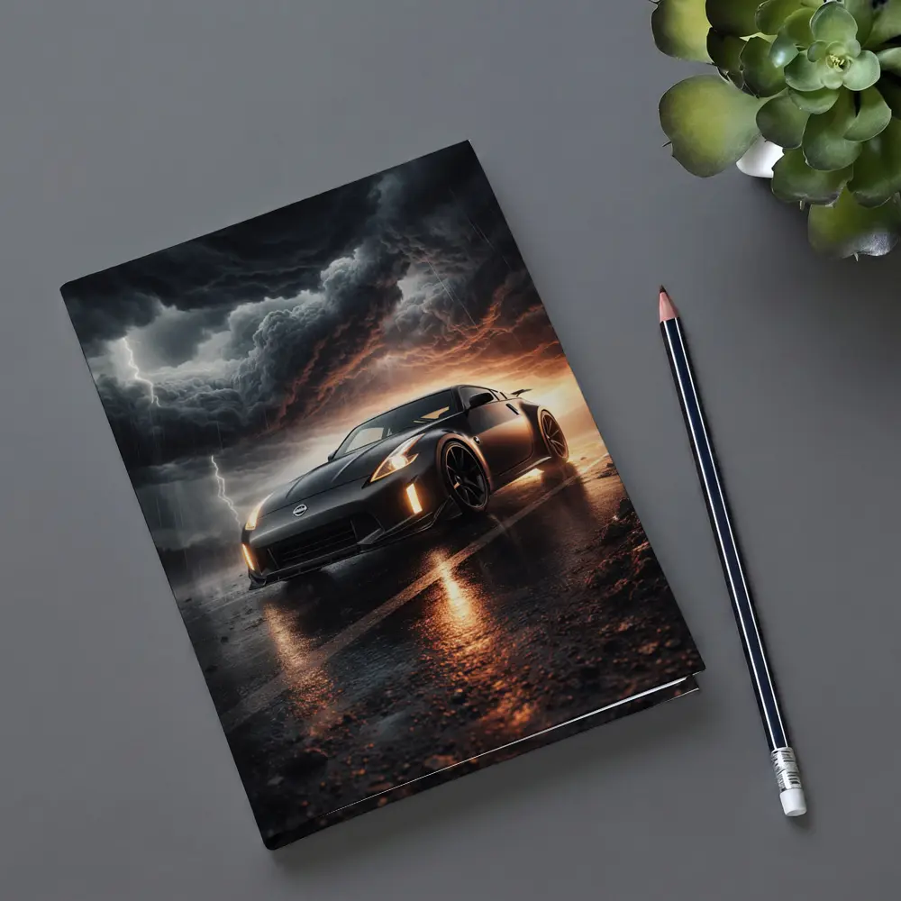 Nissan 350Z Dark Stormy Night Scene – Notebooks