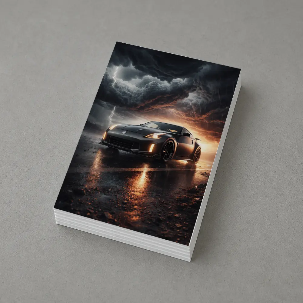 Nissan 350Z Dark Stormy Night Scene – Postcards