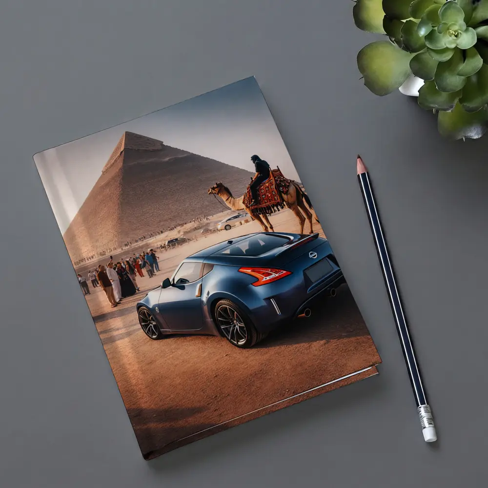Nissan 370Z Blue Coupe Egypt Pyramids – Notebooks