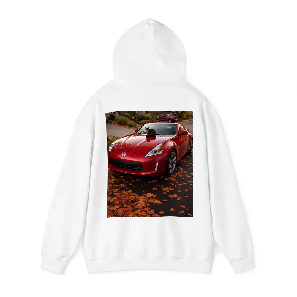 Nissan 370Z Red Sports Car Autumn Street – Hoodies