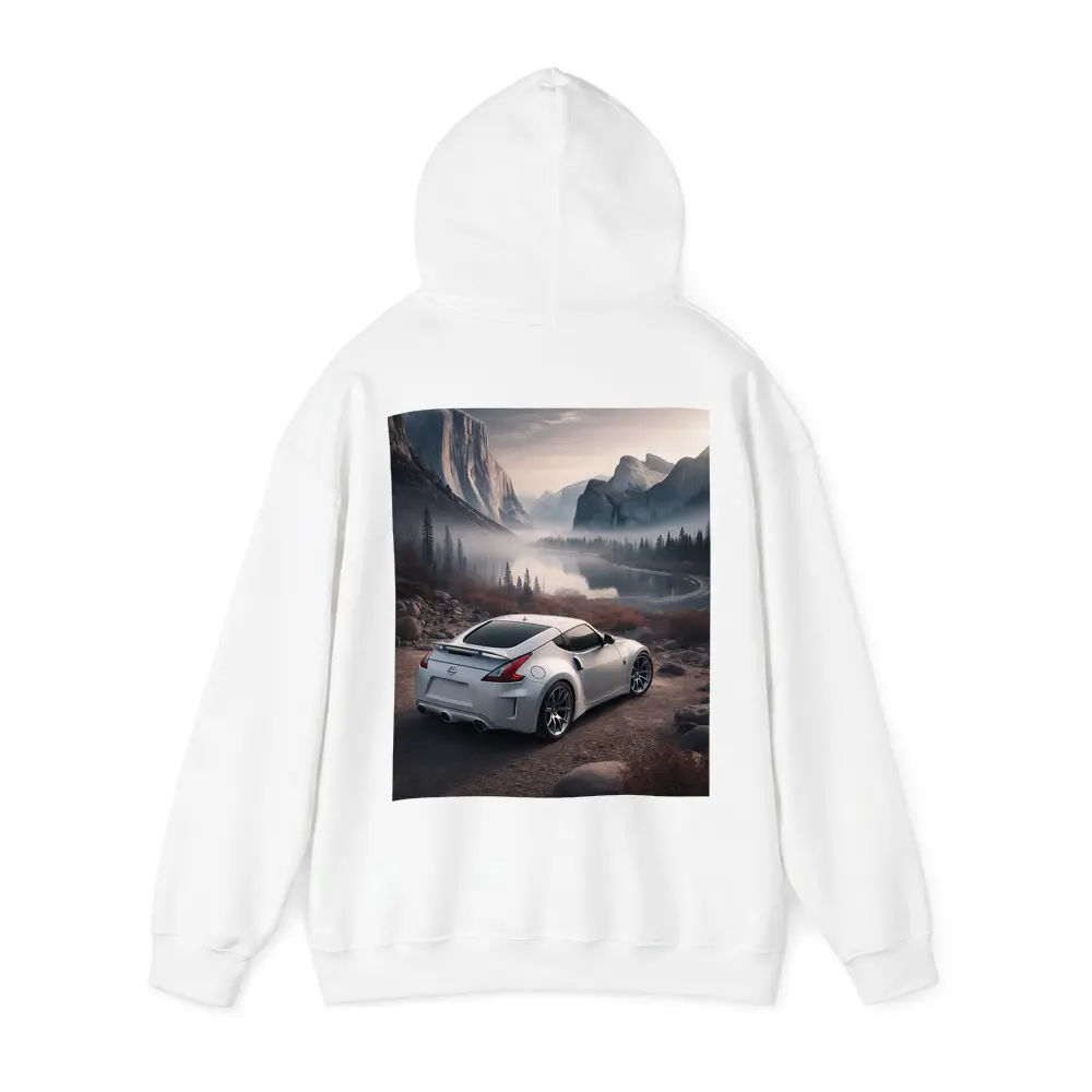 Nissan 370Z White Sports Car Mountain Valley – Hoodies