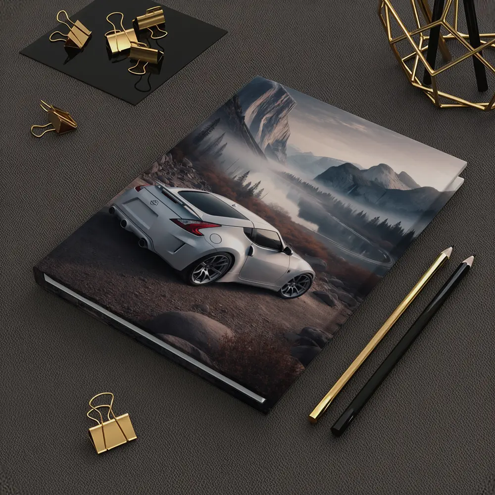 Nissan 370Z White Sports Car Mountain Valley – Notebooks