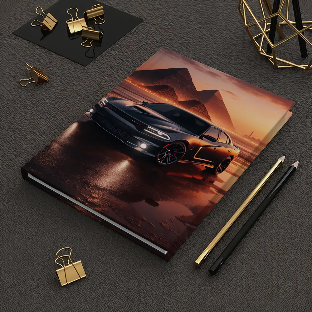 Dodge Charger SRT Black Egypt Pyramids Sunset – Notebooks