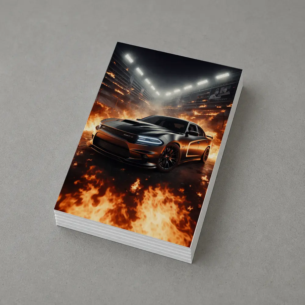Dodge Charger SRT8 Engulfed In Stadium Fire – Postcards