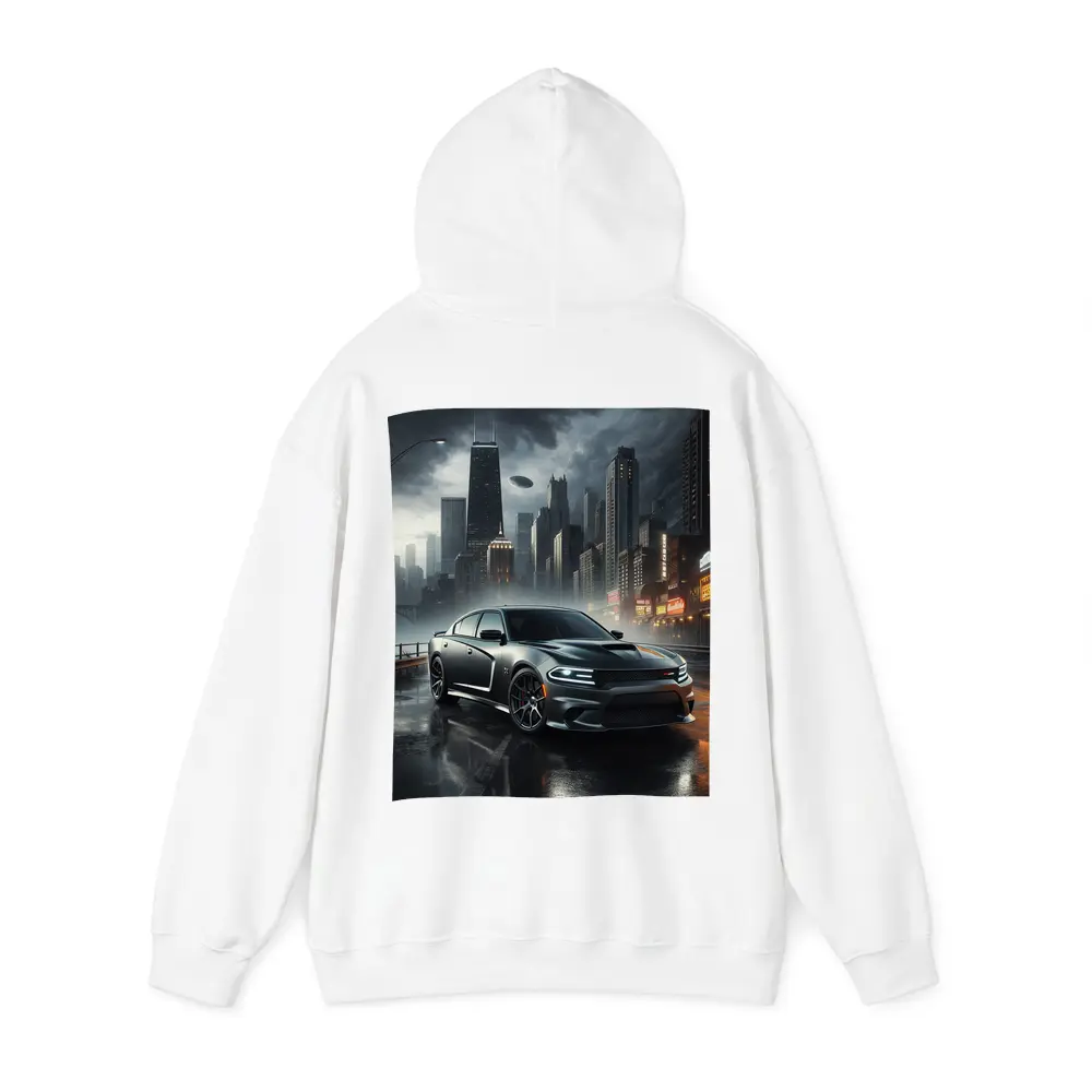 Dodge Charger SRT Dark Rainy City Street – Hoodies