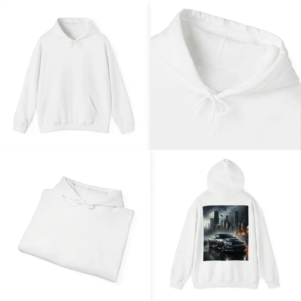 Dodge Charger SRT Dark Rainy City Street – Hoodies