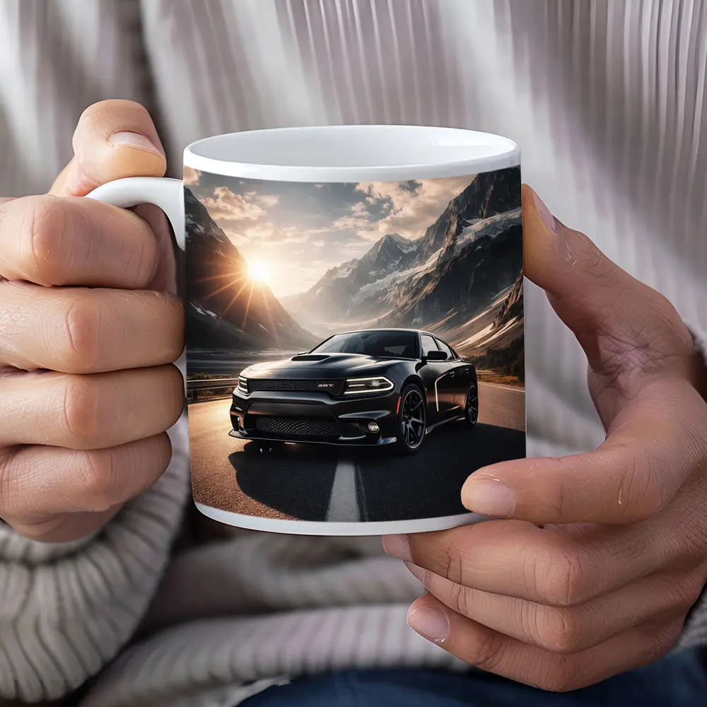 Dodge Charger SRT Black Mountain Road Sunset – Mugs