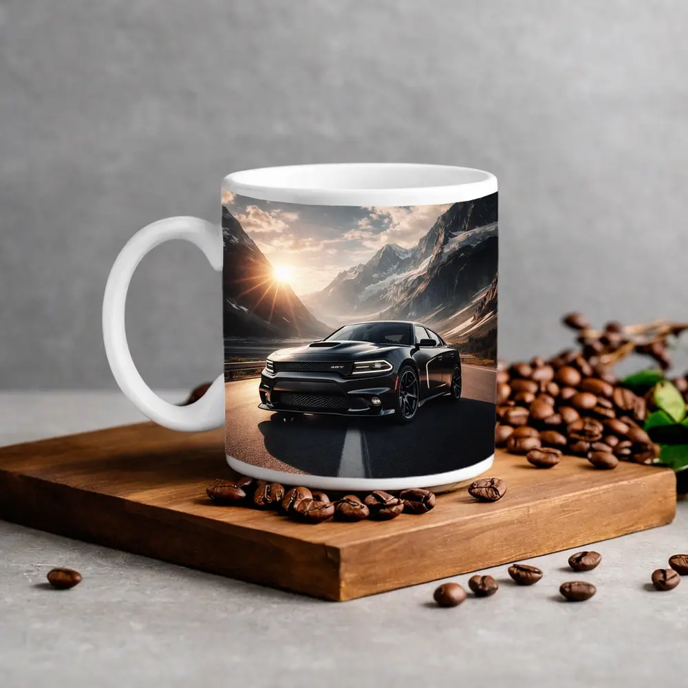 Dodge Charger SRT Black Mountain Road Sunset – Mugs