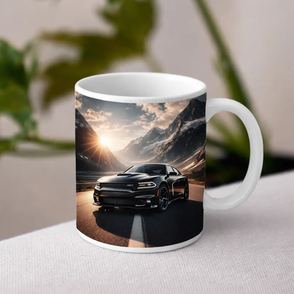 Dodge Charger SRT Black Mountain Road Sunset – Mugs