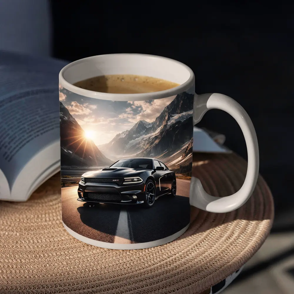 Dodge Charger SRT Black Mountain Road Sunset – Mugs