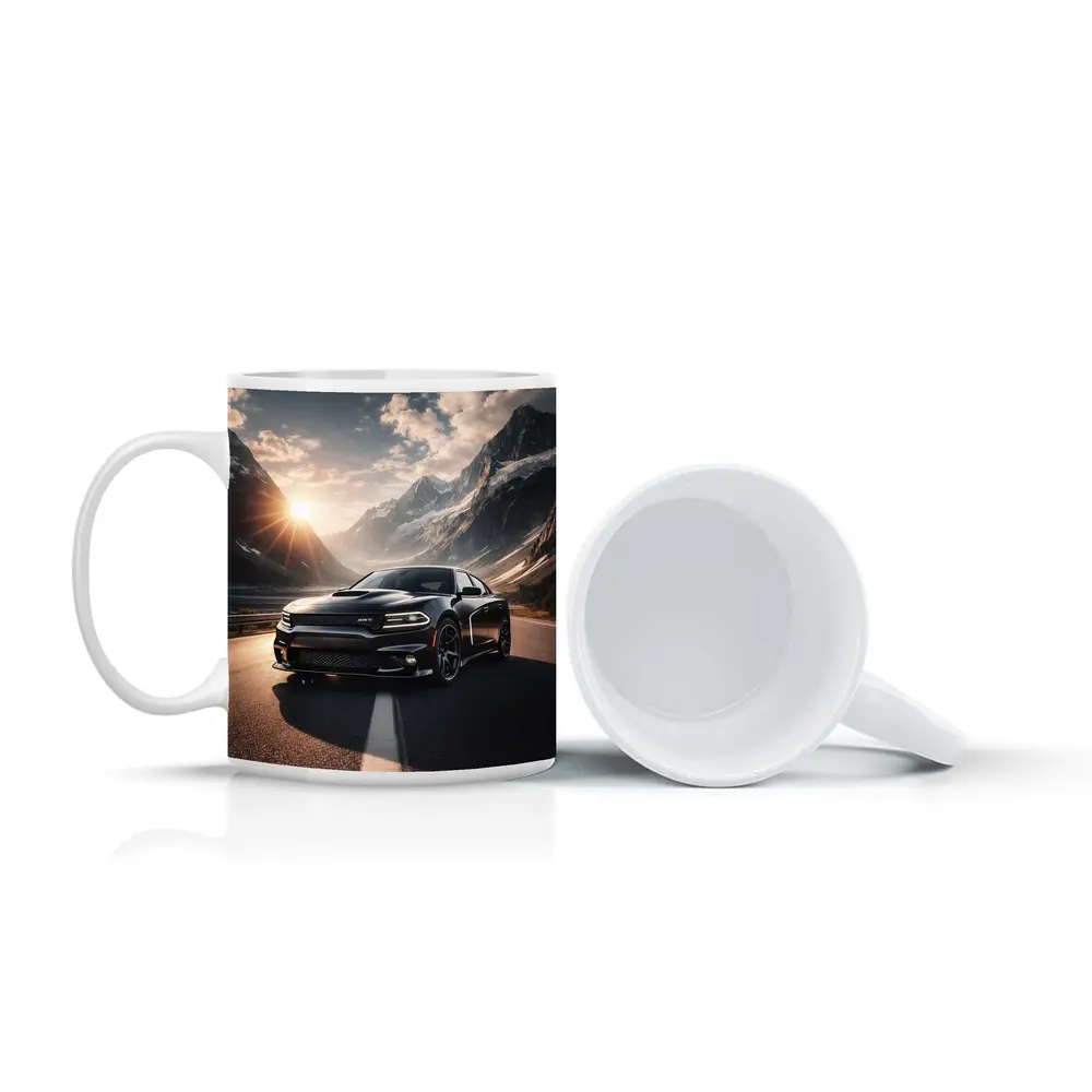 Dodge Charger SRT Black Mountain Road Sunset – Mugs