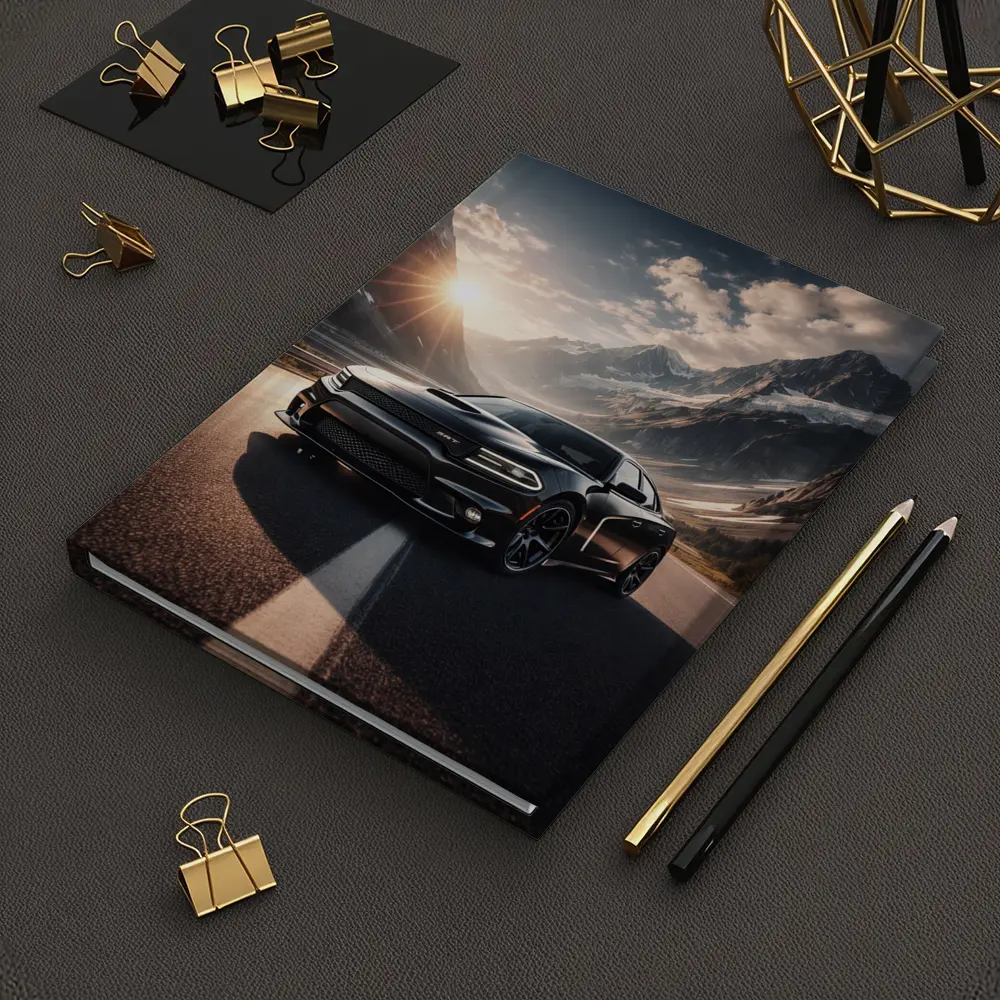 Dodge Charger SRT Black Mountain Road Sunset – Notebooks