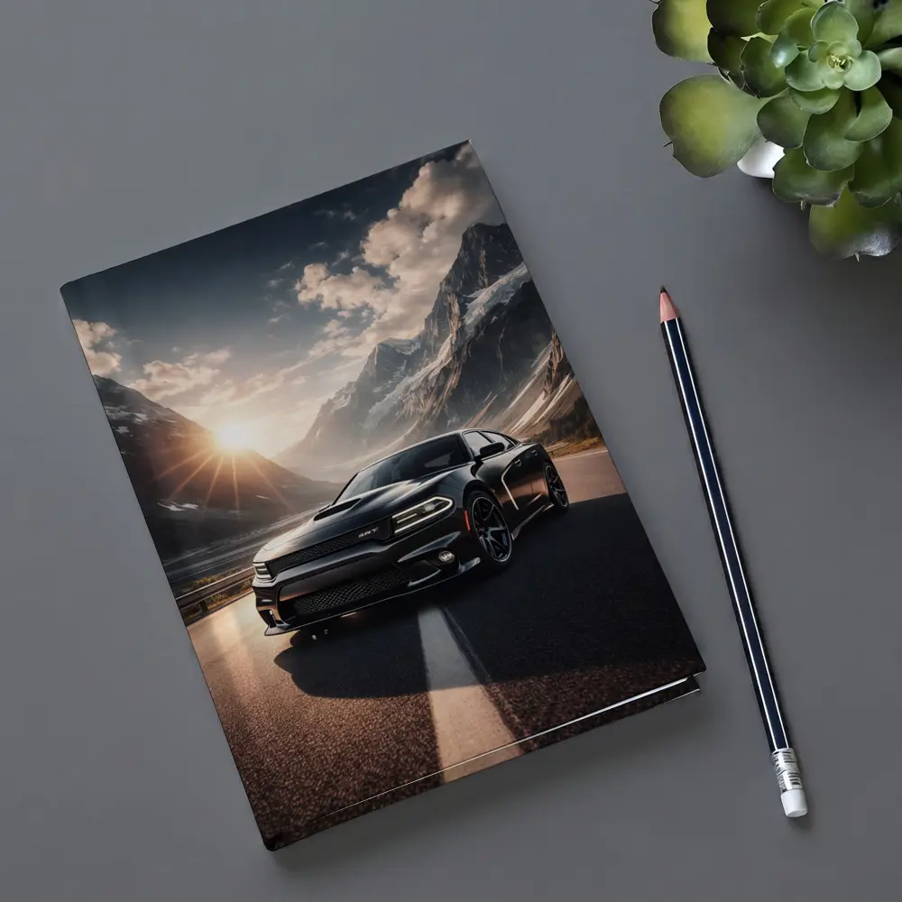Dodge Charger SRT Black Mountain Road Sunset – Notebooks