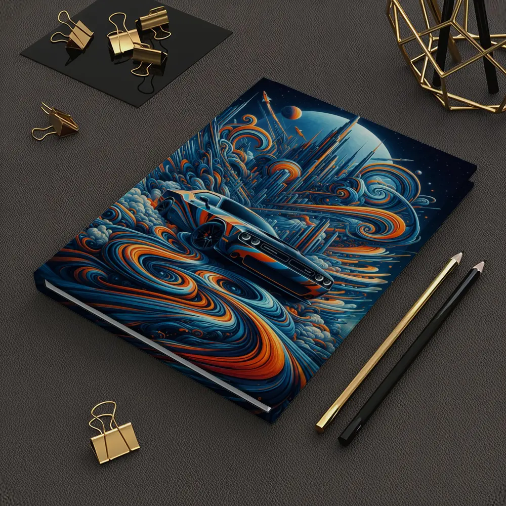 Dodge Challenger SRT8 Futuristic Abstract City Art – Notebooks