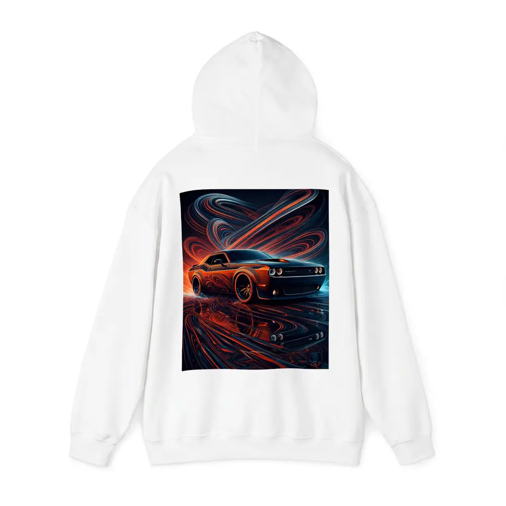 Dodge Challenger SRT8 Neon Abstract Art – Hoodies